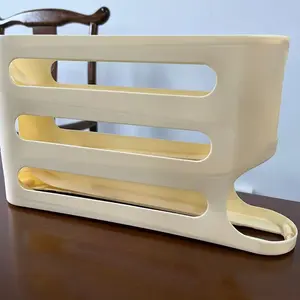 4 Layer Egg Storage Box, 1 Count Slide Egg Storage Box, Large Capacity Automatic Egg Roller, Refrigerator Side Door Egg Organizer