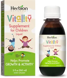 HERBION Naturals Vitality dietary supplement promotes growth and stimulates appetite, reduces fatigue, and improves physical and mental health, 177ml (1 box)
