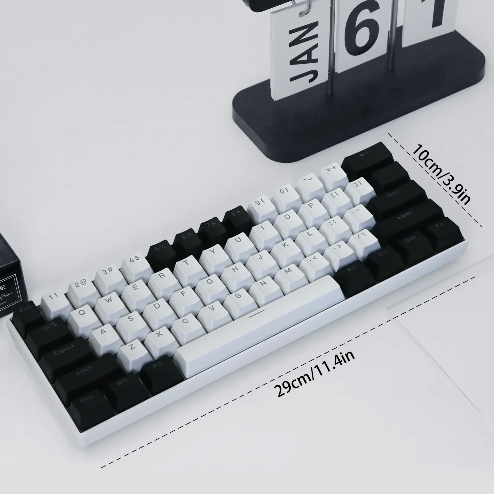 KAVLORN Budget 61-Key Hot-Swappable Custom Mechanical Keyboard, 60-Percent Layout, RGB Backlit Red Switch, Anti-Ghosting Gaming Keypad for Computers & Office Use