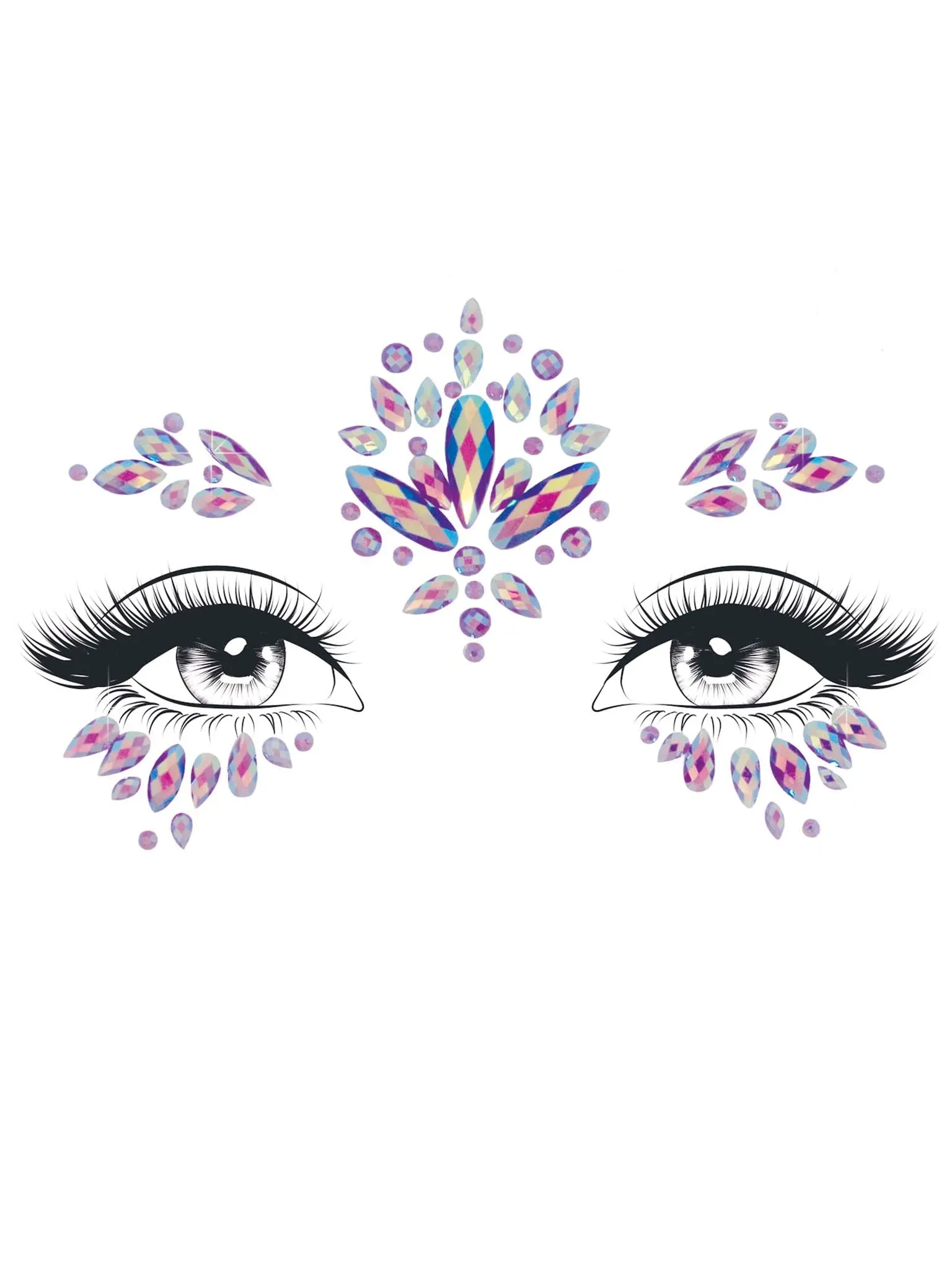 Verity Facial Jewels Sticker, Temporary Makeup Adornment for Beauty & Personal Care Use, One Piece, Rave Wear