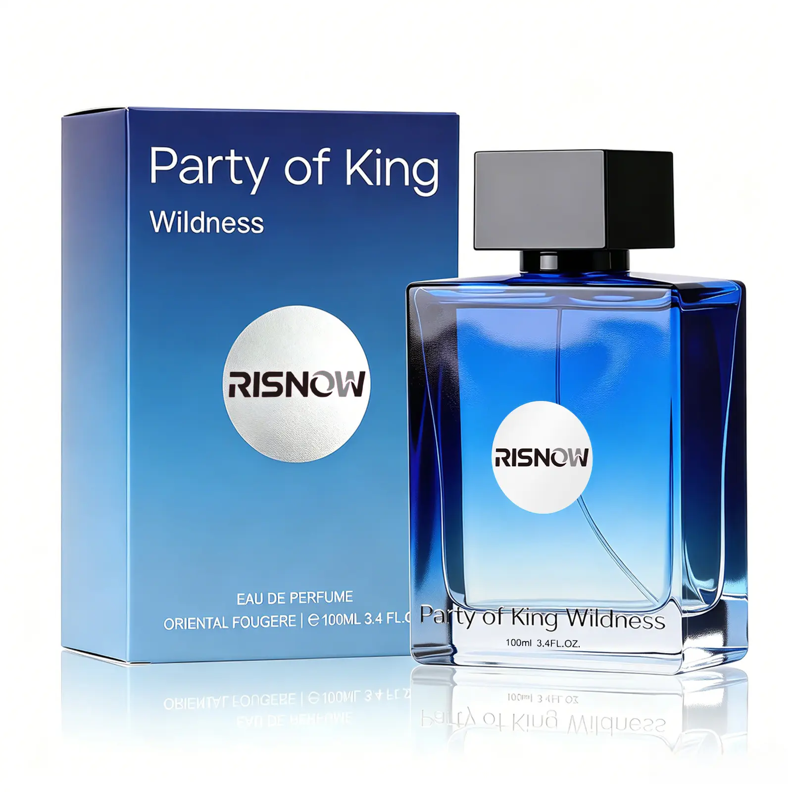 RISNOW Party of King Wildness Eau de Parfum for Men – 100ml | Fougère Fragrance with Bergamot Lavender Vetiver Ambroxan | Long-Lasting Luxury Men's Perfume