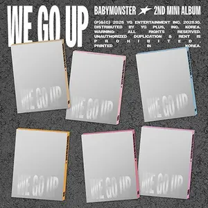 BABYMONSTER — WE GO UP [PATTERN Ver] | 6 Member Covers (RUKA/PHARITA/ASA/AHYEON/RORA/CHIQUITA), CD, 56p Photobook, 3 Selfie PCs, Folded Poster, Mood Strip | Fast U.S. Shipping