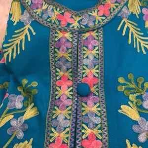 Kashmiri Embroidered Coats for Women - Silk Thread Embroidery with Floral and Leaf Patterns, Ideal for Comfort and Outerwear - Jacket, Tops, Trench, Womenswear