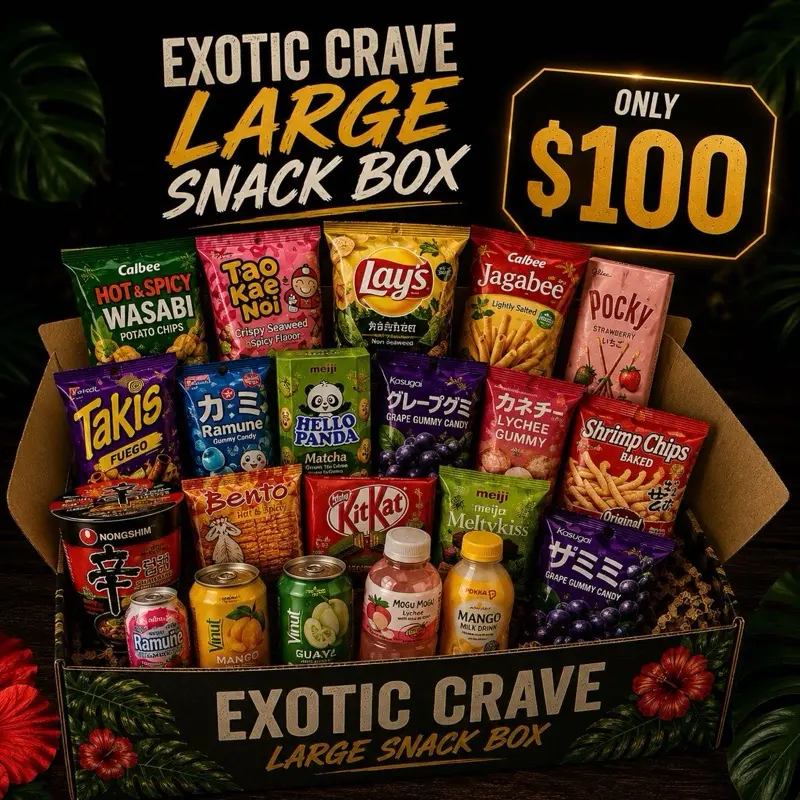 Exotic crave large snack box