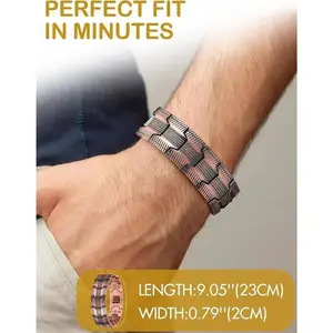 Copper Men & Women's Magnetic Therapy Bracelet, featuring super strong crisscross links, hypoallergenic properties.Ideal as a gift for yourself, loved ones,a Magnetic Field Therapy jewelry with magnetic therapy benefits. Eliminate Static Electricity