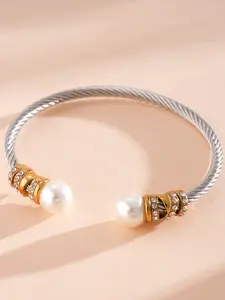 1 Piece Stainless Steel Tarnish Free Bracelet for Women, Boho Ethnic Style, Ideal for Daily Wear, Perfect Gift for Holidays, Suitable for Dates and Travel