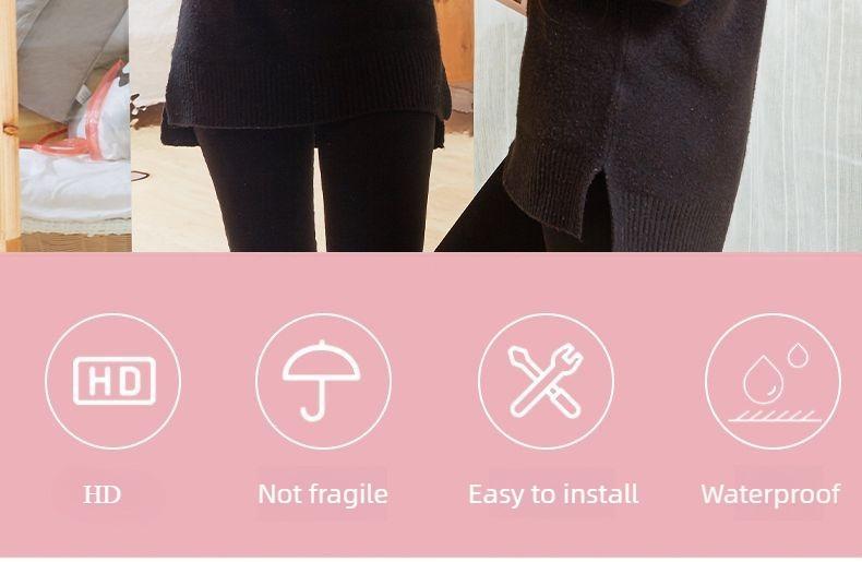 Self-adhesive mirror sticker with backing tape, 20 × 40 inch, soft glass mirror for self-service/glass doors, home use, full-length mirror, Instagram‑style bedroom reflective film