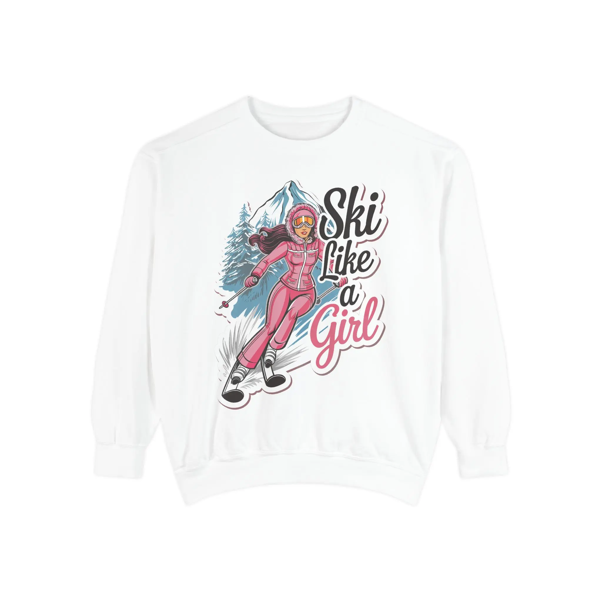 Ski Like A Girl - Women's Downhill Ski Crewneck Sweatshirt
