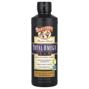 Barlean's Master Blend, Total Omega® 3 · 6 · 9, Lemonade, 16 fl oz (473 ml)