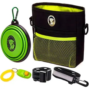 Dog Treat Pouch 🐾✨ 3‑in‑1 Training Kit with Clicker & Travel Bowl
