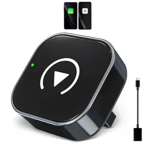 2025 Upgraded Wireless CarPlay Adapter, Carplay Converter, Mini CarPlay & Android Auto Wireless Adapter 2-in-1, Mini USB Design, Plug & Play, Auto Connect, Car Play Compatible with iPhone iOS 10+ & Android