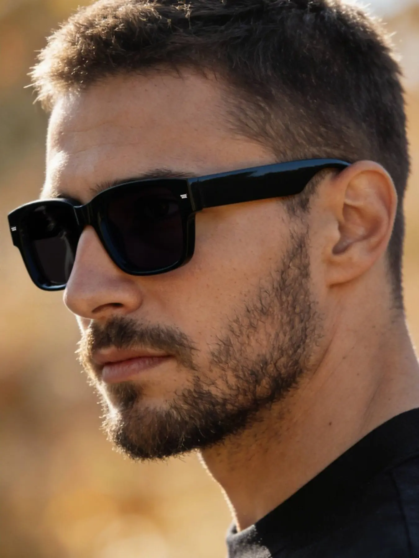 Men's Classic Square Framed Sunglasses, Tea Color Lenses, Lightweight Fit Frame, Casual Style for Daily Outdoor Use, Classic Shades, Lightweight Durable Sunglasses, Summer Sunglasses, Outdoor Fashion Sunglasses