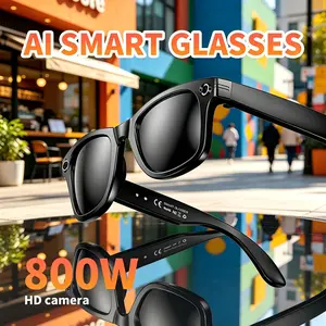 Smart AI Camera Glasses with 8MP Photochromic Lenses, Button Touch Adjustment for Travel Outdoor Adventures Hands-Free Photography Languages Real-Time Translation Bluetooth Wireless Wearable Video Recording ,