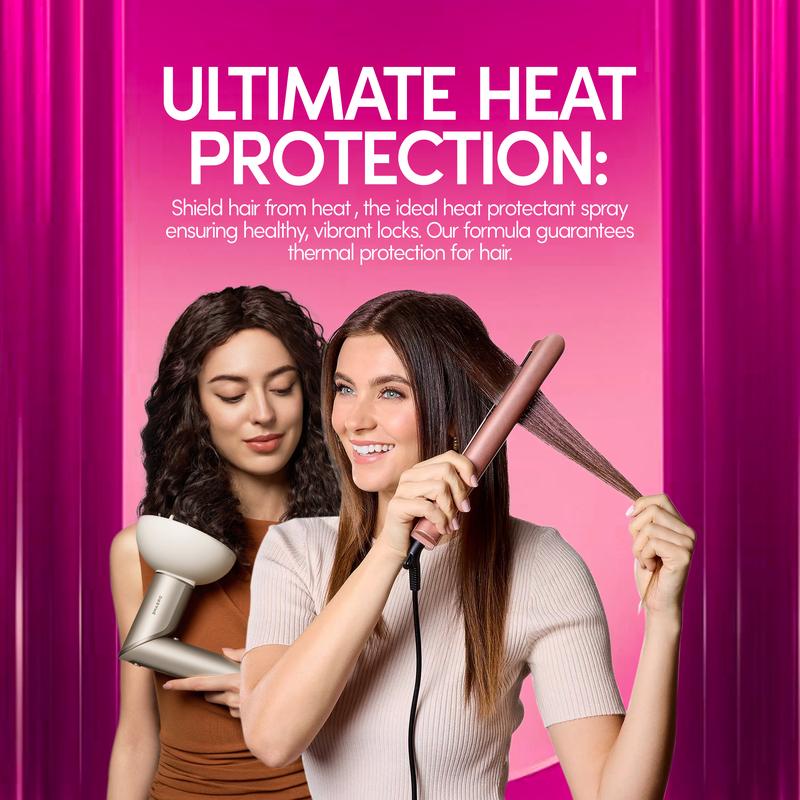 Simply Stylin Light Silk Spray Silicone Free Gel Haircare Setting for All Hair Types Heat Protection Weather Defense Radiant Look - Straightening