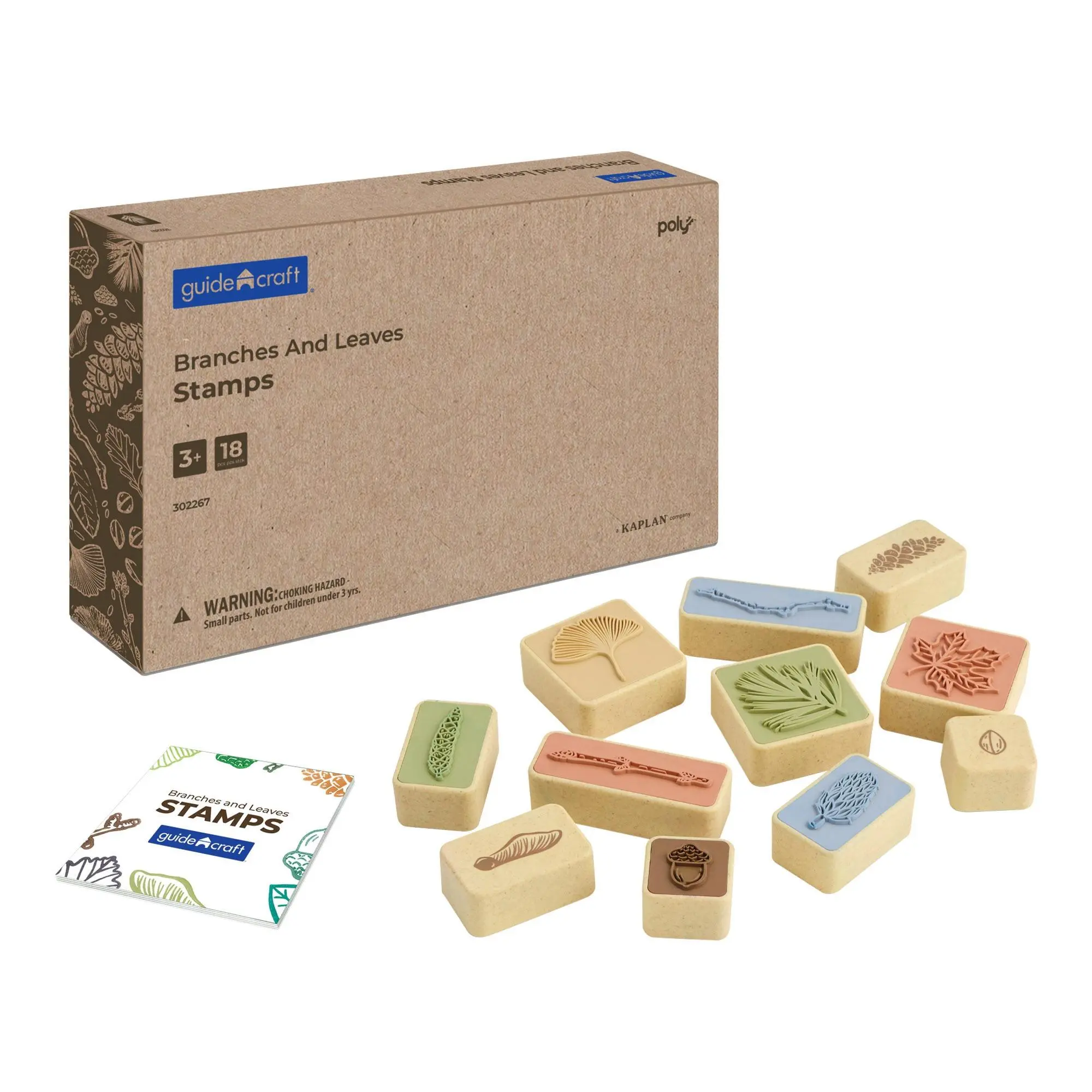 Kaplan Early Learning Company Branches and Leaves Stamps - Set of 18