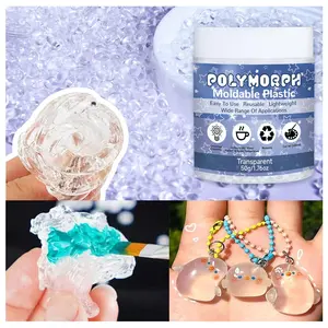 Moldable Plastic Pellets, Clear Reusable Thermoplastic Beads for DIY Crafts, Temporarily Repair, Sculpting, Creative Activity