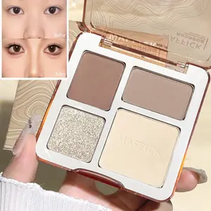 11.5g Highlighter Concealer Bronzer Palette, Four-In-One Cosmetic Daily Makeup Disk, Smooth Texture, Long-Lasting Wear, Natural Finish, Ideal for Face Contouring