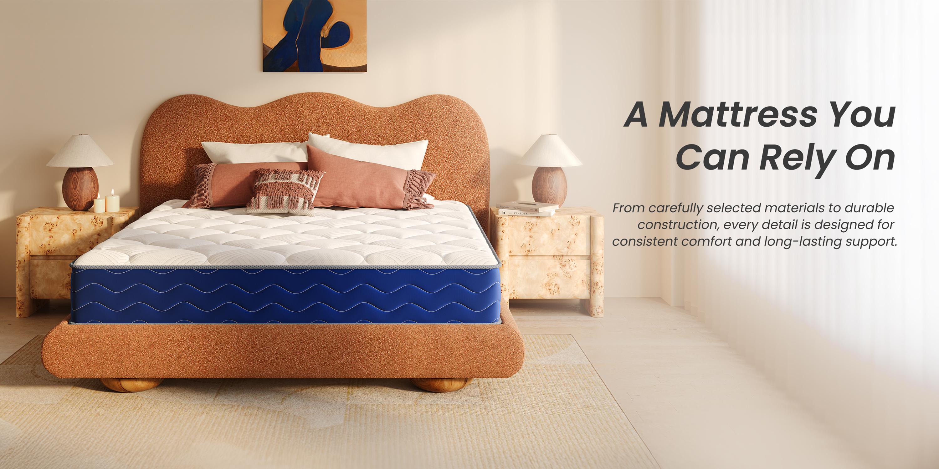 8/10/12/14" Hybrid Mattress - Medium Firm Memory Foam & Individually Pocketed Coils Ergonomic Lumbar Support for Back Pain Relief Silent Motion Isolation Bed in a Box Queen/Full/Twin Size 8/10/12/14" Hybrid Mattress - Medium Firm Memory Foam & Individually Pocketed Coils Ergonomic Lumbar Support for Back Pain Relief Silent Motion Isolation Bed in a Box Queen/Full/Twin Size