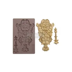 Redesign with Prima Redesign Décor Moulds® -Golden Emblem 5"x 8" 8 mm thickness For Furniture molding trim , Wall trim,3D Clay Moulding ,3d Resin mould, Soap Mold, Candle Mould