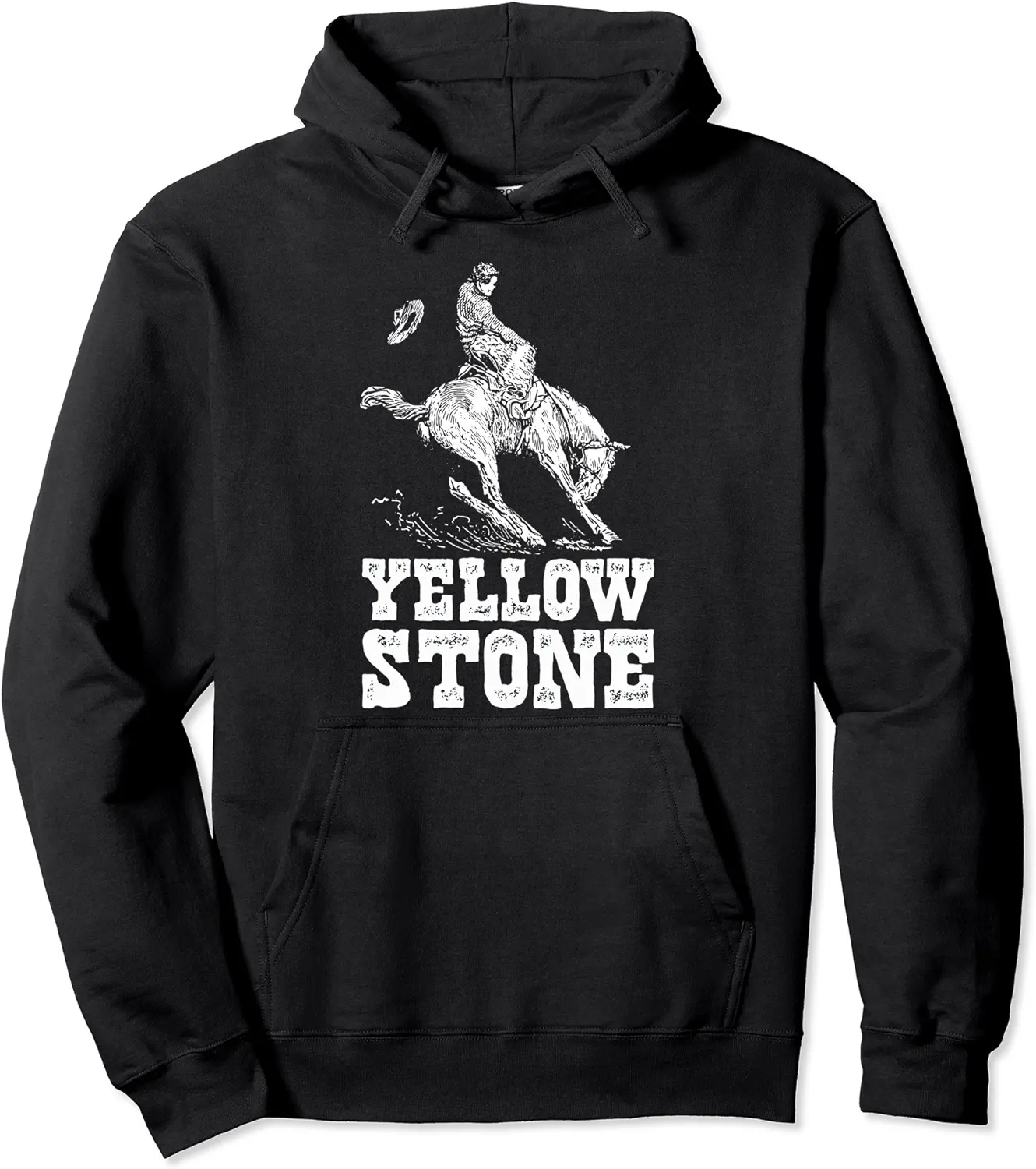 Yellowstone Natl. Park Bronco Rider Rodeo Wild Horse Pullover Hoodie - Peterbauti Shop 85B09QLWGSVC