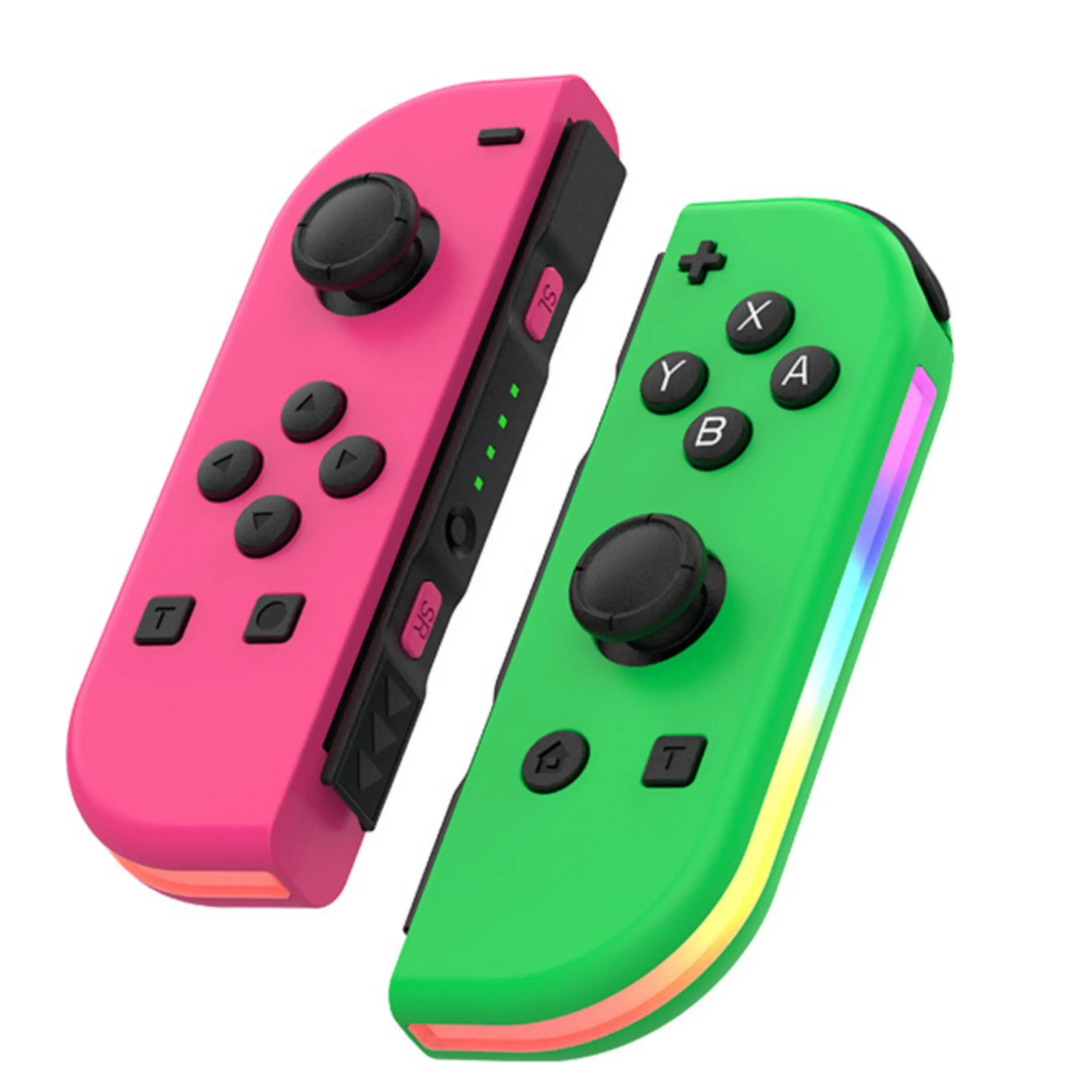 Side light deep pink deep green