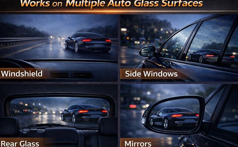 Glass Emulsion  Powerful  Multi-Purpose Cleaner Oil Film Cleaning Brush, Car Windshield Cleaner Tool for Automotive Windshield/Window/Mirror Cleaning, Clearvision Improve Driving Visibility