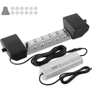 Father's Day Gift VEVOR Ultrasonic Mist Maker 12 Head, 9000mL/H Ultrasonic Fogger, Mist Maker with 300W IP67 Waterproof Power Supply, Buoy, Replacement Discs, for Pond, Garden, Rockery, Greenhouse, Halloween Decoration