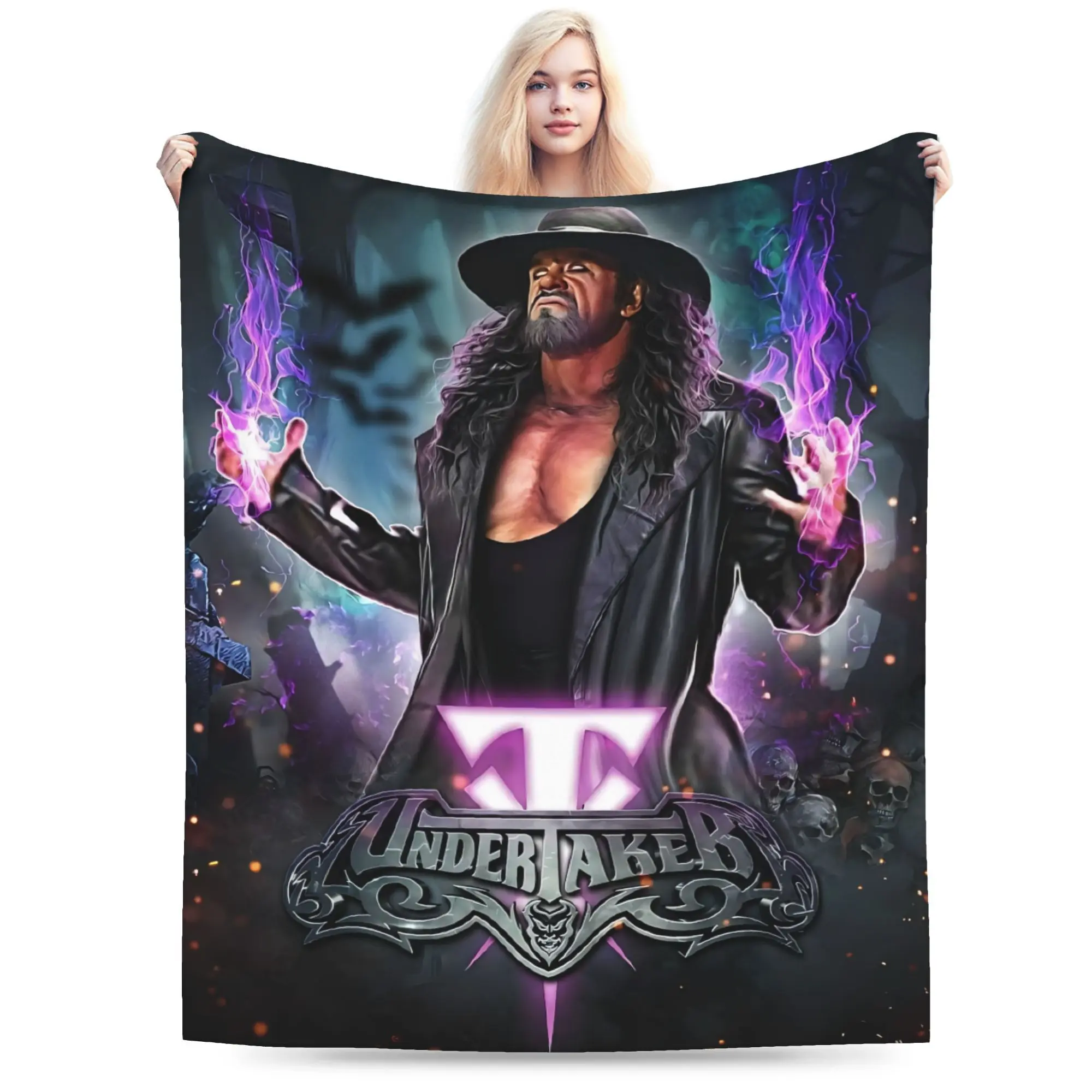 Wrestling - We The Undertaker themed extra soft flannel blanket, warm and cozy - a must-have for home décor accessories, sofas, and bedrooms.