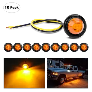 Nilight 3/4 inch Amber Round LED Marker Lights (10 Pcs)