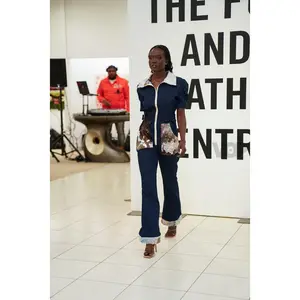 Denim And Cow Hyde Jumpsuit | FGM Bespoke