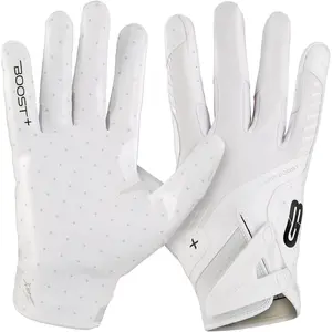 Grip Boost Solid White Stealth 6.0 Boost Plus Football Gloves