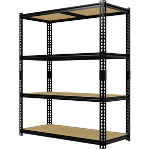 Heavy Duty Garage Shelving Unit, 4/5 Tier Adjustable Metal Storage Shelves, 2500 LBS Capacity Industrial Rack, Utility Shelf for Warehouse Basement Pantry Kitchen