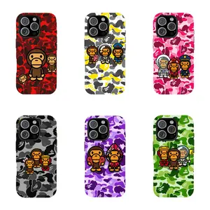 Military-Grade Bape Camo Protective Case | Shockproof 2-Piece Design with Impact Dispersion Tech | Glossy Anti-Yellowing Finish for iPhone & Samsung