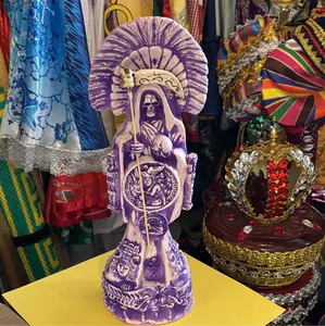 Santa Muerte Aztec 16 inch Purple Authentic and Charged for Transmutation