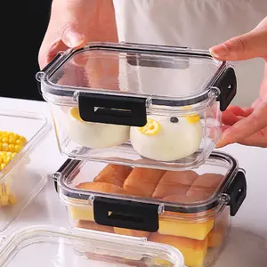 Sealable Food Storage Box, Transparent Plastic Container for Dumplings & Vegetables, Home Use Fresh-Keeping Bento Box, Ideal for Freezing