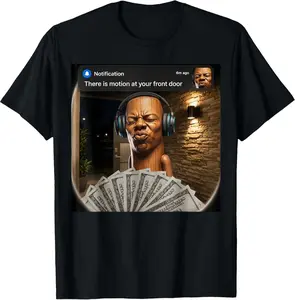 Tung Tung There is Motion At Your Front Door Tung Sahur Meme T-Shirt
