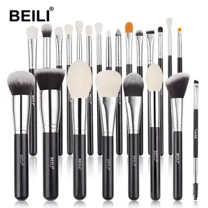 Black Makeup Brushes Set Professional Natural Goat Hair Brushes Foundation Powder Contour Eyeshadow Make up Brushes