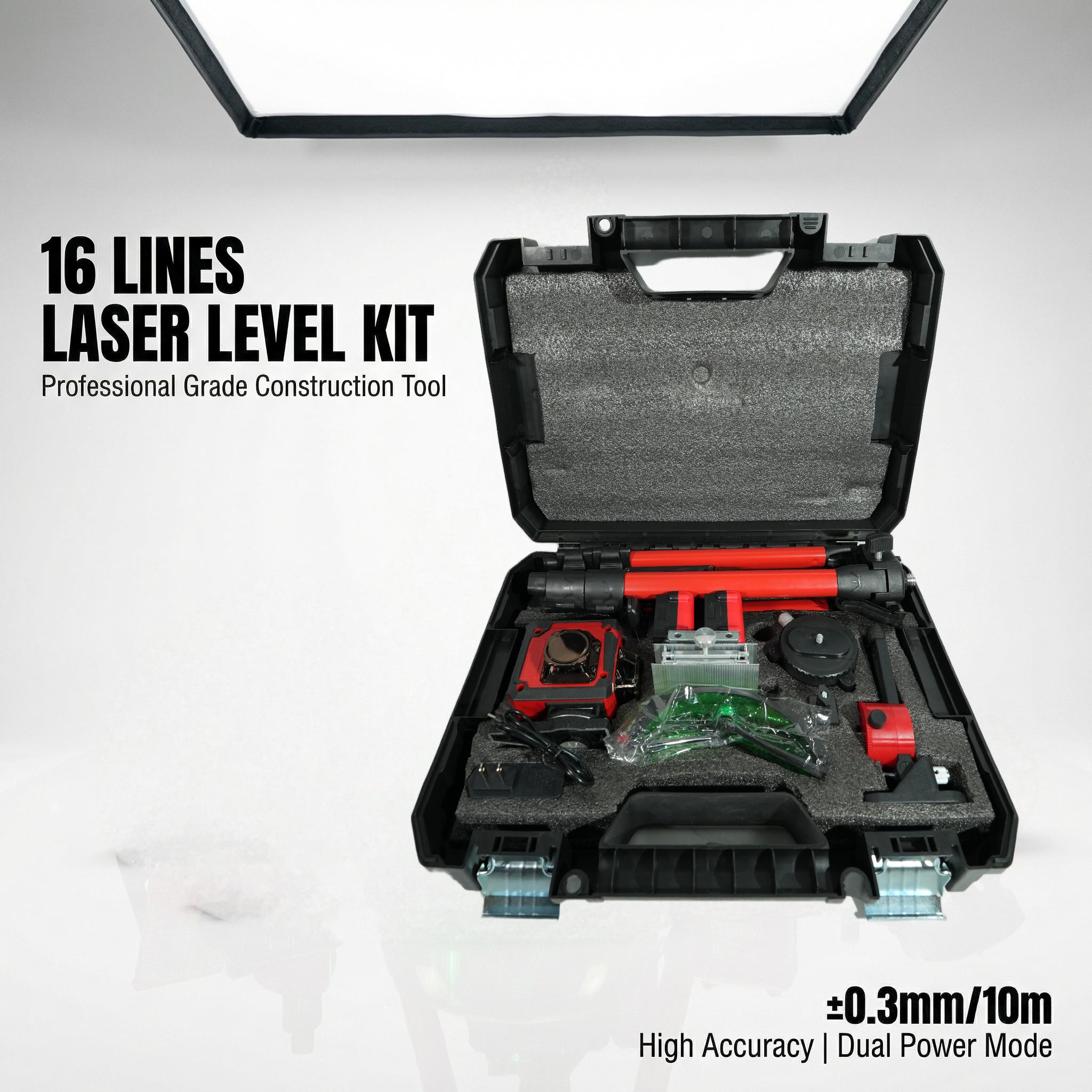 Milwaukee 16 Line Laser Level , Lithium Powered Cross Line  for Wall and Floor Alignment tool kit set Multi-Function Electrician diy great gift workshop use