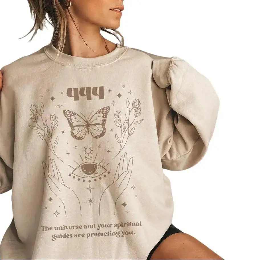 444 Angel Number Sweatshirt Angel Numbers Evil Eye Sweatshirt Angelcore Butterfly Sweatshirt Celestial Sweatshirt Mystical Sweatshirt Gift