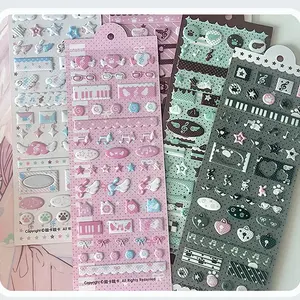 Cute Cartoon 3D Bubble Stickers Set, Foam Deco Material DIY Phone Case Key Card Cover Diary Album Decorations