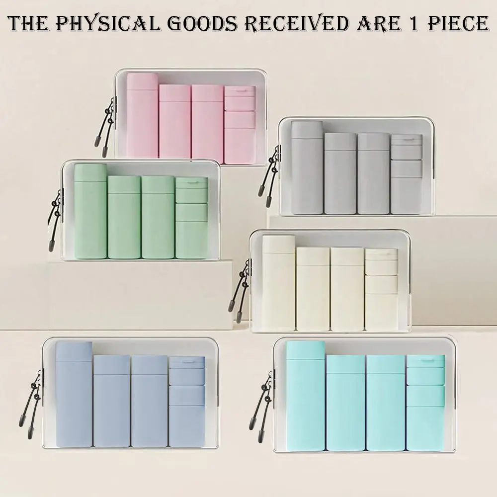 Travel cosmetic bottle set, leak proof portable container for cosmetics and toiletries, durable plastic storage solution, Makeup Cosmetic Storage, Luggage makeup organizers, Beauty Organizer