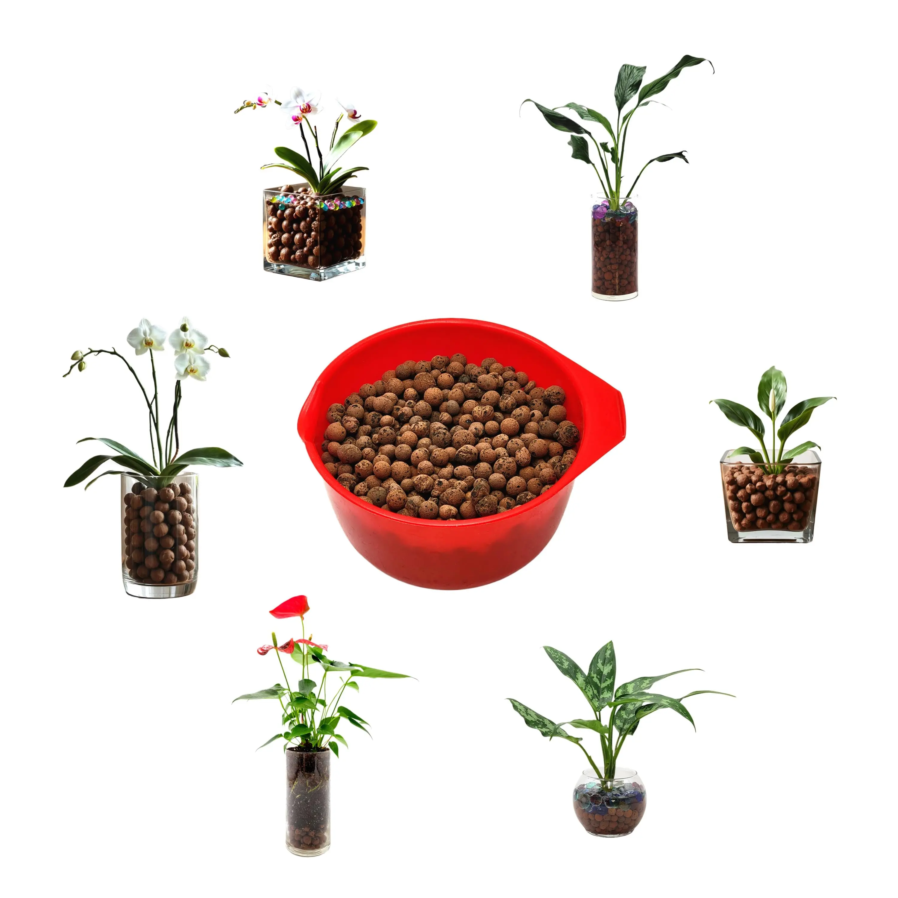 Premium LECA Clay Beads, Clay Pebbles, Grow Rocks, Clay Balls, Hydroponic Growing Medium – 2.5-LB Bag