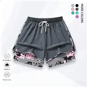 Women’s casual athletic shorts with built-in lining, drawstring, elastic waistband—suitable for outdoor sports, fitness, running, and casual wear; women’s shorts, athletic shorts, womenswear #SummerVibes