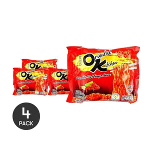 MAMA Thai Instant Noodles - Tom Yum Shrimp Flavor (85g x 4) | Convenient & Delicious | 711 Convenience Store Style