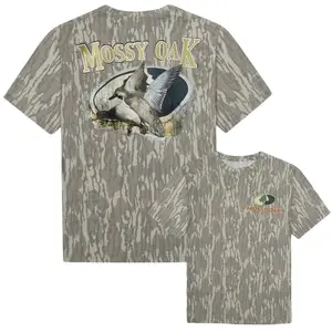 Mossy Oak Bottomland Camo T-Shirt, Vintage Mallard Duck Hunting Graphic Tee, Retro Waterfowl Wildlife Art, Outdoorsman Hunter Gift