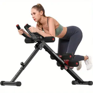 330lbs Load-bearing 1pc Foldable Fitness Stool - Ultimate Waist Training Bench for Core Strength Training, Body Shaping, Home Fitness, Space-Saving Design, Durable Construction, Easy to Assemble, and Portable for Gym or Outdoor Use