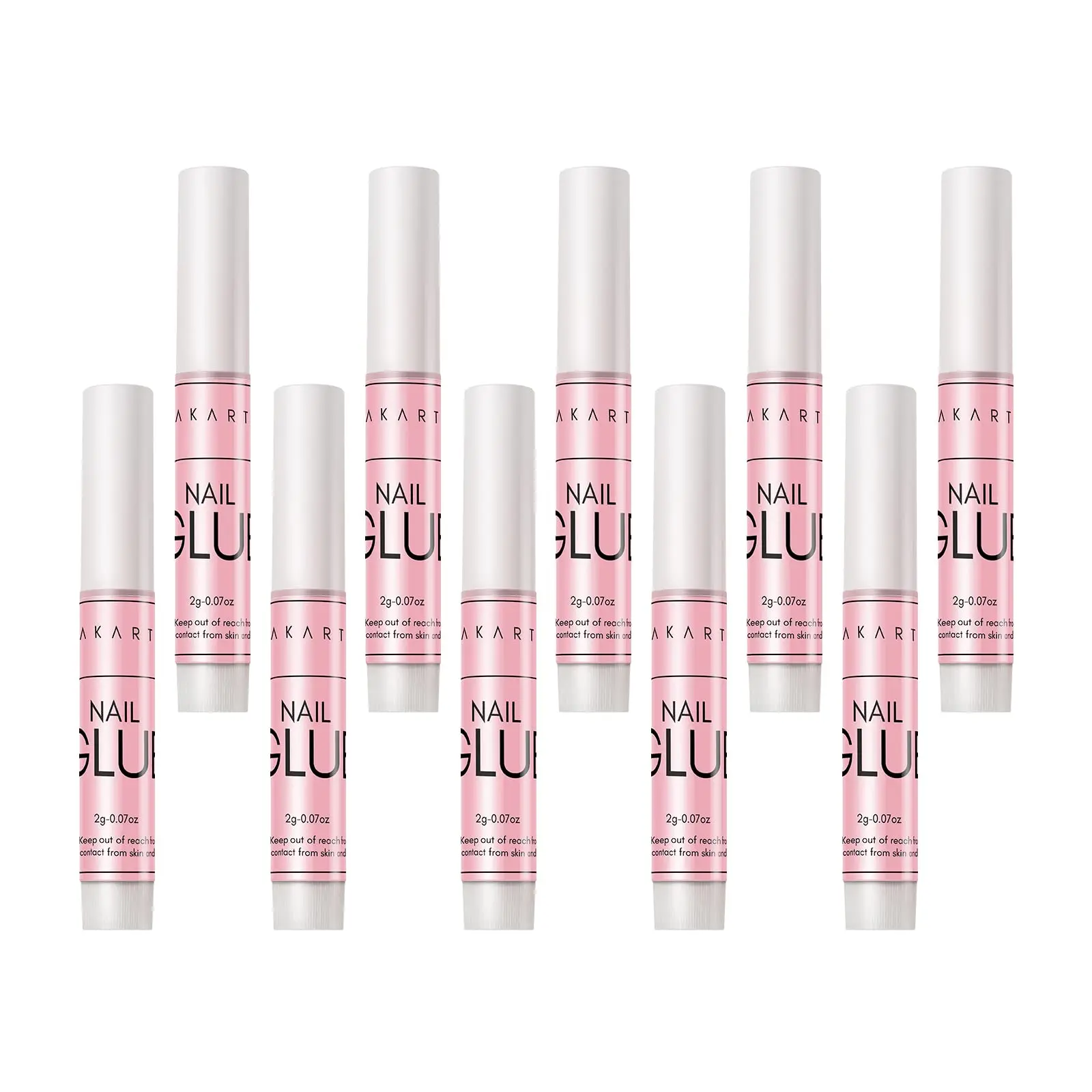 Makartt Super Strong Nail Glue for Acrylic Nails Press On Nails Professional Nail Adhesive Bond Nail Tips Glue for Stick On Nails Long Lasting Nail Glue for Fake Nails Broken Nails Repair 0.07oz 10Pcs Nail Art Nail Care