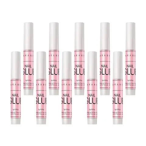 Makartt Super Strong Nail Glue for Acrylic Nails Press On Nails Professional Nail Adhesive Bond Nail Tips Glue for Stick On Nails Long Lasting Nail Glue for Fake Nails Broken Nails Repair 0.07oz 10Pcs Nail Art Nail Care