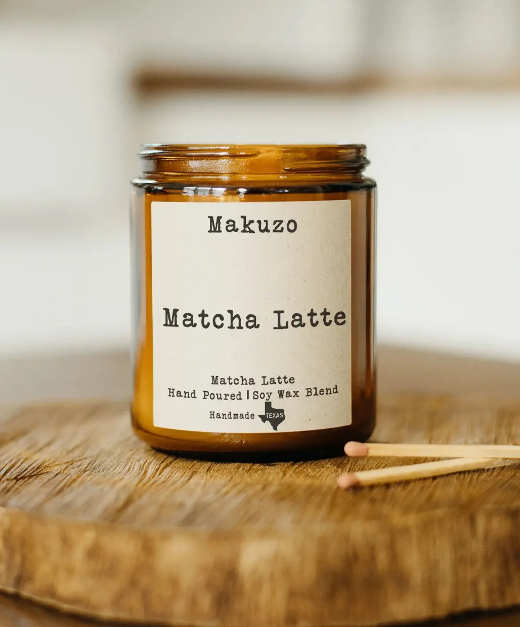 Matcha Latte Wood Wick Candle | Matcha Candle | Green Tea Candle | Asian Candle