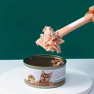 6pcs Thermoplastic Rubber Cat Food Can Spoons, Pet Feeding Scoops with Claw Design for Wet Food - Pet Supplies for Cats